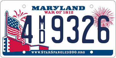 MD license plate 4MD9326