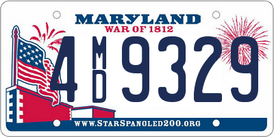 MD license plate 4MD9329