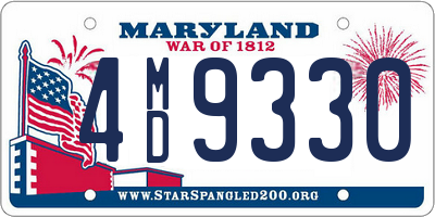 MD license plate 4MD9330