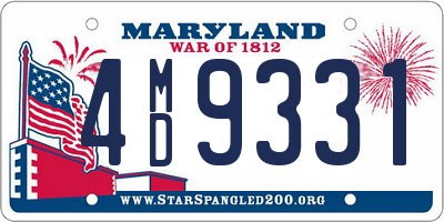 MD license plate 4MD9331