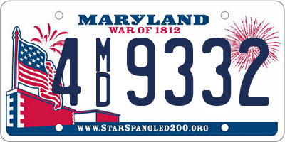 MD license plate 4MD9332