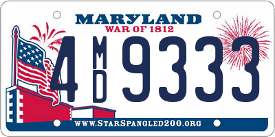 MD license plate 4MD9333