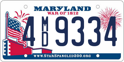 MD license plate 4MD9334