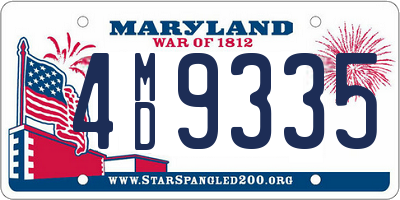 MD license plate 4MD9335