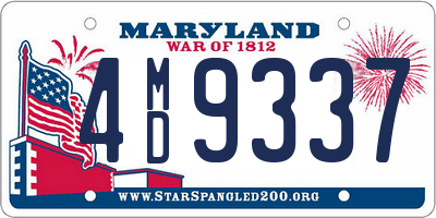 MD license plate 4MD9337