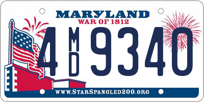 MD license plate 4MD9340