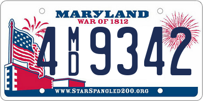 MD license plate 4MD9342