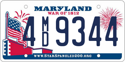 MD license plate 4MD9344