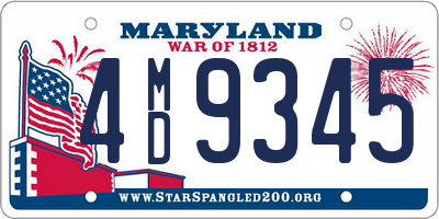 MD license plate 4MD9345