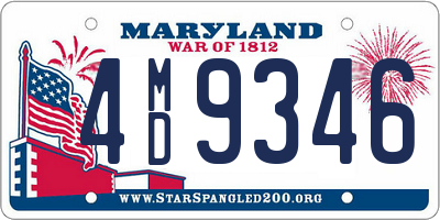 MD license plate 4MD9346