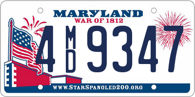 MD license plate 4MD9347