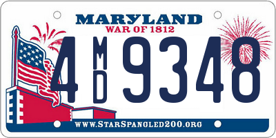 MD license plate 4MD9348