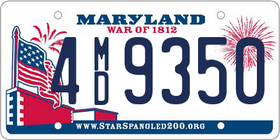 MD license plate 4MD9350