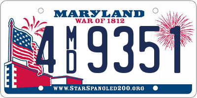 MD license plate 4MD9351