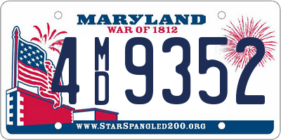 MD license plate 4MD9352