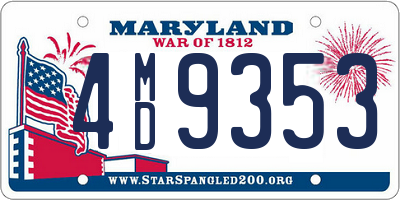 MD license plate 4MD9353