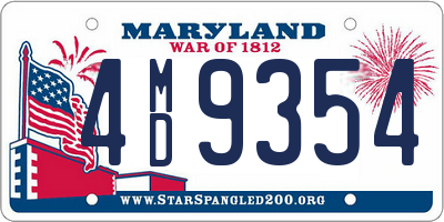 MD license plate 4MD9354