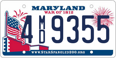 MD license plate 4MD9355