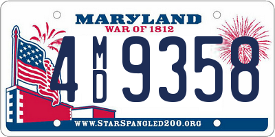 MD license plate 4MD9358