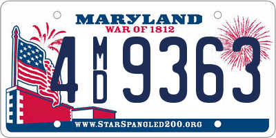 MD license plate 4MD9363