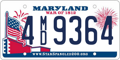 MD license plate 4MD9364