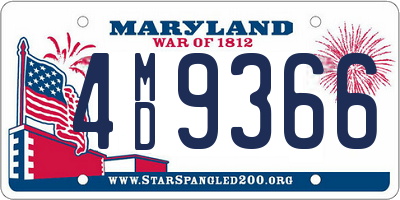 MD license plate 4MD9366