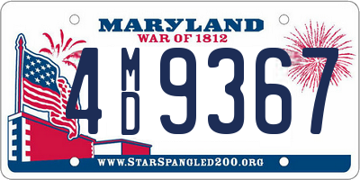 MD license plate 4MD9367