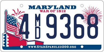 MD license plate 4MD9368