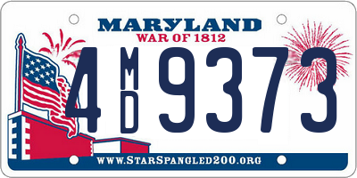 MD license plate 4MD9373