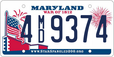 MD license plate 4MD9374