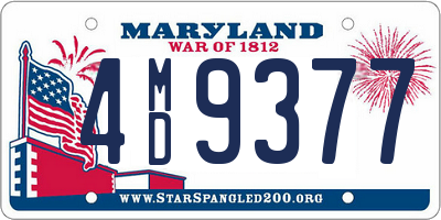 MD license plate 4MD9377