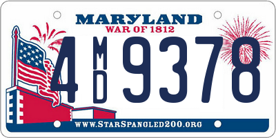 MD license plate 4MD9378