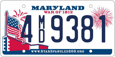 MD license plate 4MD9381