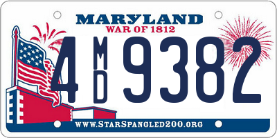 MD license plate 4MD9382