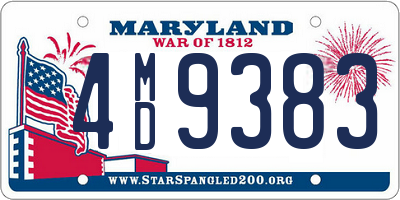 MD license plate 4MD9383