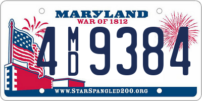 MD license plate 4MD9384