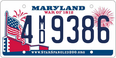 MD license plate 4MD9386