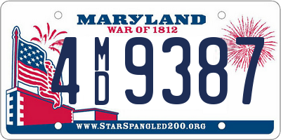 MD license plate 4MD9387