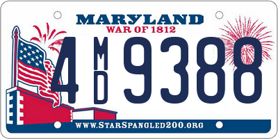 MD license plate 4MD9388