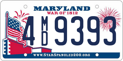 MD license plate 4MD9393