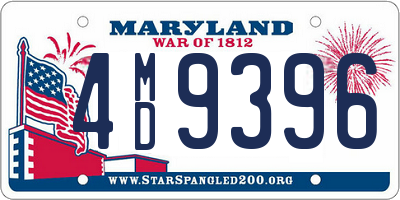 MD license plate 4MD9396