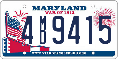 MD license plate 4MD9415