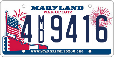 MD license plate 4MD9416