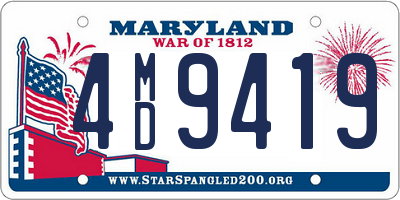 MD license plate 4MD9419