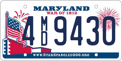 MD license plate 4MD9430