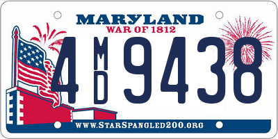 MD license plate 4MD9438