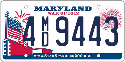 MD license plate 4MD9443