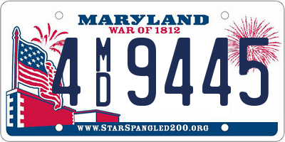 MD license plate 4MD9445