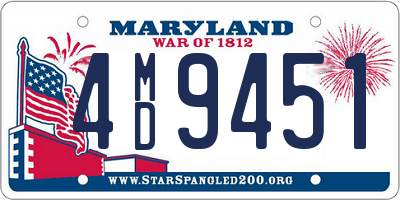 MD license plate 4MD9451