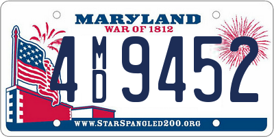 MD license plate 4MD9452